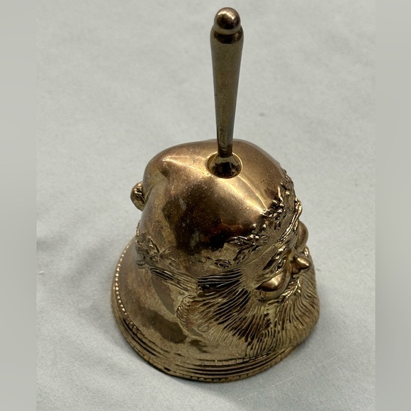 Heavy gold metallic Santa bell - Picture 5 of 9